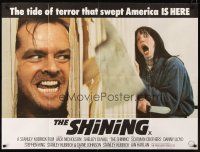 8y665 SHINING British quad '80 Stephen King & Stanley Kubrick masterpiece, crazy Jack Nicholson!