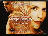 8y670 STAGE BEAUTY DS British quad '04 Billy Crudup, pretty Claire Danes!