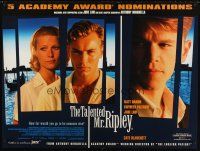8y674 TALENTED MR. RIPLEY DS British quad '99 Matt Damon, Jude Law, Gwyneth Paltrow, Cate Blanchett