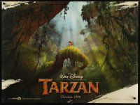 8y675 TARZAN advance DS British quad '99 Disney jungle cartoon, from Edgar Rice Burroughs story!