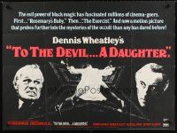 8y676 TO THE DEVIL A DAUGHTER British quad '76 Richard Widmark, Christopher Lee, Nastassja Kinski!