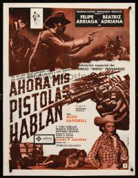 8y004 AHORA MIS PISTOLAS HABLAN Colombian poster '86 cool Ocana western action artwork!