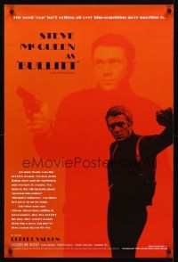 8y040 BULLITT English commercial poster '05 great c/u of Steve McQueen, Peter Yates classic!