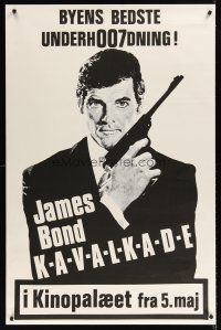 8y442 JAMES BOND CAVALCADE Danish '70s classic image of Roger Moore as Bond 007!
