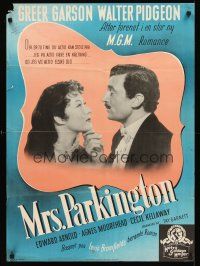 8y455 MRS. PARKINGTON Danish '48 great romantic art of Greer Garson & Walter Pidgeon!