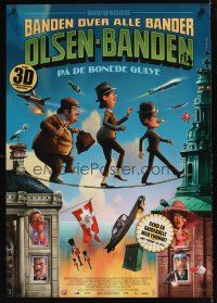 8y459 OLSEN GANG GETS POLISHED Danish '10 cool Anders Walter art of cgi cast on tightrope!