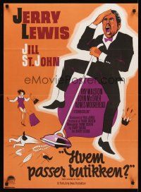 8y480 WHO'S MINDING THE STORE Danish '63 Stevenov art of Jerry Lewis as unhandy handyman!