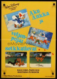 8y008 DONALD'S SNOW FIGHT/CANINE CASANOVA Finnish '85 Walt Disney double-bill!