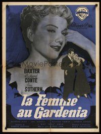 8y244 BLUE GARDENIA French 23x32 '53 Fritz Lang, different images of sexy Anne Baxter!