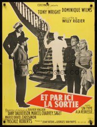 8y248 ET PAR ICI LA SORTIE French 23x32 '57 Willy Rozier directed, Tony Wright, Dominique Wilms!