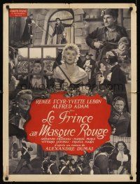 8y252 GLORIOUS AVENGER French 23x32 '54 Il cavaliere di Maison Rouge, Renee Saint-Cyr!