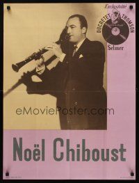 8y265 NOEL CHIBOUST 23x30 French music poster '30s cool image of the band leader playing!