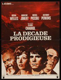 8y275 TEN DAYS' WONDER French 23x32 '71 Orson Welles, Marlene Jobert, Claude Chabrol