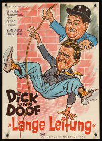 8y085 BLOCK-HEADS German R66 great wacky art of Stan Laurel & Oliver Hardy, Hal Roach!