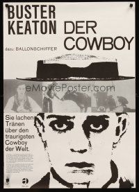 8y092 GO WEST German R64 cool artwork of star & director Buster Keaton!