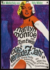8y098 SEVEN YEAR ITCH German R66 Billy Wilder, great different sexy art of Marilyn Monroe!