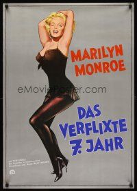 8y099 SEVEN YEAR ITCH German R70s Billy Wilder, great sexy art of Marilyn Monroe in lingerie!