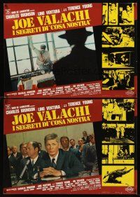 8y163 VALACHI PAPERS 6 Italian photobustas '72 directed by Terence Young, mobster Charles Bronson!