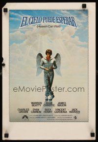8y369 HEAVEN CAN WAIT Mexican poster '78 art of angel Warren Beatty wearing sweats by Lettick!