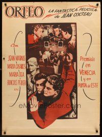 8y395 ORPHEUS Mexican poster '49 Jean Cocteau's Orphee, Jean Marais!