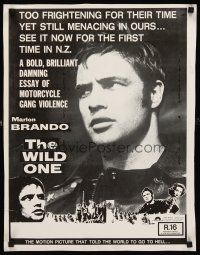 8y019 WILD ONE New Zealand '77 Mary Murphy, Lee Marvin, ultimate biker Marlon Brando!
