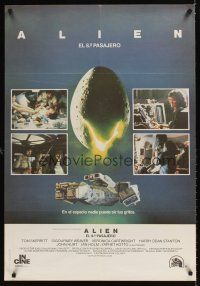 8y106 ALIEN Spanish '79 Ridley Scott sci-fi monster classic, hatching egg & images of cast!