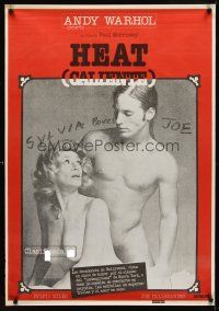 8y107 ANDY WARHOL'S HEAT Spanish '80 Andy Warhol, naked Joe Dallesandro & Sylvia Miles!