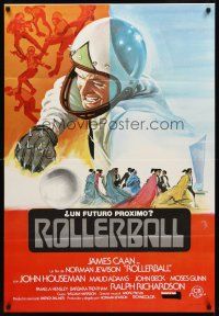 8y129 ROLLERBALL Spanish R80 James Caan in a future where war does not exist, MCP art!