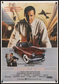 8y131 TUCKER: THE MAN & HIS DREAM Spanish '88 Francis Ford Coppola, c/u of Jeff Bridges w/car!