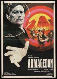 8y487 ARMAGEDDON Yugoslavian '77 art of Alain Delon & apocalyptic action!
