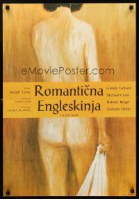 8y529 ROMANTIC ENGLISHWOMAN Yugoslavian '75 Joseph Losey, Glenda Jackson, Michael Caine, sexy art!