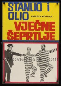 8y533 STANLIO I OLIO VJECNE SEPRTLJE Yugoslavian '60s great image of Laurel & Hardy in prison!