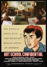 8z057 ART SCHOOL CONFIDENTIAL 1sh '06 Max Minghella, wacky art & image of nude study!