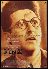 8z077 BARTON FINK DS 1sh '91 Coen Brothers, wacky c/u of John Turturro with mosquito on forehead!