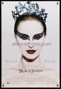 8z107 BLACK SWAN advance DS 1sh '10 Natalie Portman, wild image of wing-eyed dancer!