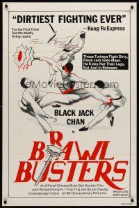 8z126 BRAWL BUSTERS 1sh '81 martial arts kung fu, those turkeys fight dirty!