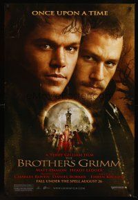 8z134 BROTHERS GRIMM teaser DS 1sh '05 once upon a time, Matt Damon & Heath Ledger!