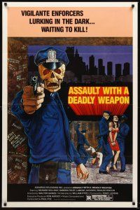8z136 BRUTAL JUSTICE 1sh R82 Umberto Lenzi's Roma a mano armata, Tierney of skeleton cop!