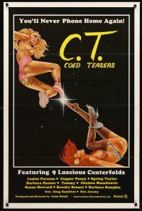 8z139 C.T. COED TEASERS 1sh '83 Ron Jeremy, sexy artwork, ET sex parody!