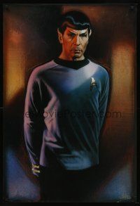 8z692 STAR TREK CREW TV commercial poster '91 Drew art of Lenard Nimoy as Spock!