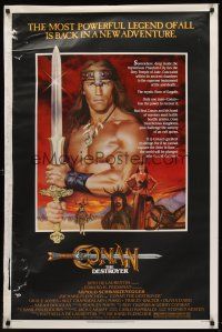 8z173 CONAN THE DESTROYER 1sh '84 Arnold Schwarzenegger is the most powerful legend of all!
