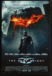 8z197 DARK KNIGHT advance DS 1sh '08 Christian Bale as Batman in a world without rules!