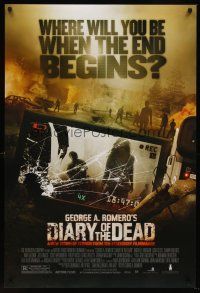 8z225 DIARY OF THE DEAD DS 1sh '07 George A. Romero, cool apocalyptic image!