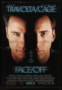 8z274 FACE/OFF advance DS 1sh '97 John Travolta & Nicholas Cage, only one will survive!