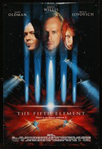 8z287 FIFTH ELEMENT DS 1sh '97 Bruce Willis, Milla Jovovich, Oldman, directed by Luc Besson!