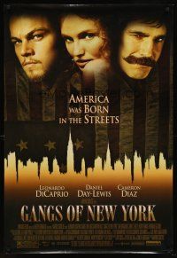 8z314 GANGS OF NEW YORK DS 1sh '02 Scorsese, Leonardo DiCaprio, Cameron Diaz, Daniel Day-Lewis!