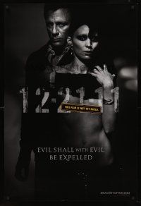 8z325 GIRL WITH THE DRAGON TATTOO teaser DS 1sh '11 Daniel Craig, Rooney Mara in title role!