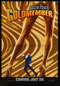 8z328 GOLDMEMBER foil teaser 1sh '02 Mike Meyers as Austin Powers, sexy legs!