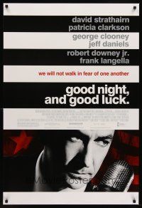 8z333 GOOD NIGHT & GOOD LUCK DS 1sh '05 George Clooney, David Strathairn as Edward R. Murrow!