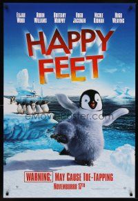 8z354 HAPPY FEET teaser DS 1sh '06 George Miller animated penguins cartoon!